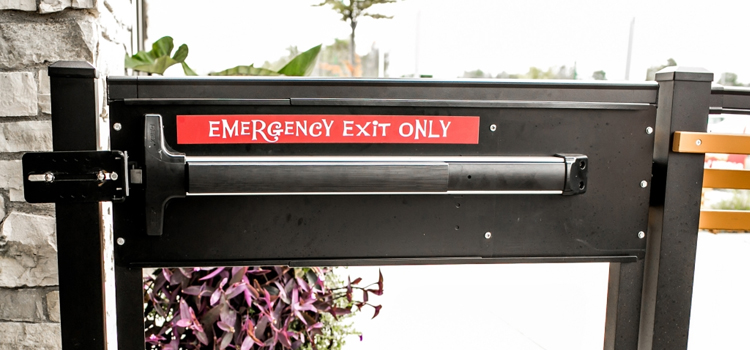 emergency push bar installation in Rogers Park